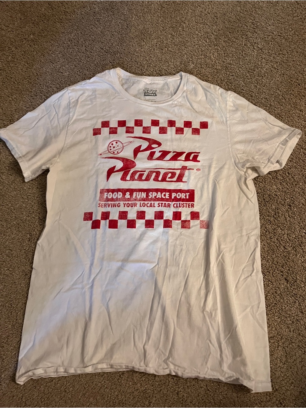 Pizza Planet Tee - Disney's Toy Story- 100% cotton Women's - Med.